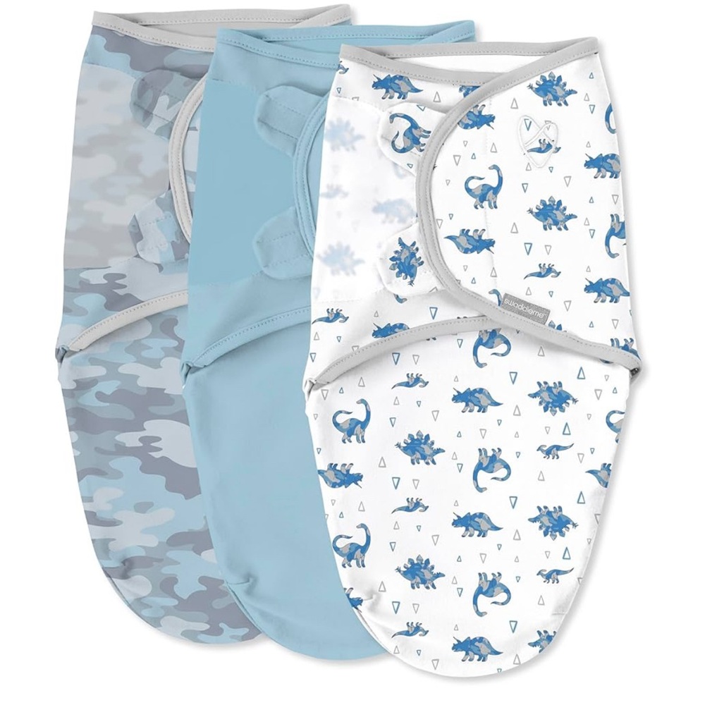 SwaddleMe Blue and White Dinosaur Set of 3